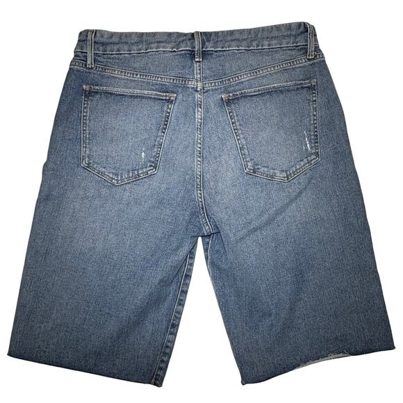 JOE'S Jeans Bermuda High Waisted Fray Hem Cut Off Denim Jean Short Jorts Size 30 - Picture 2 of 6